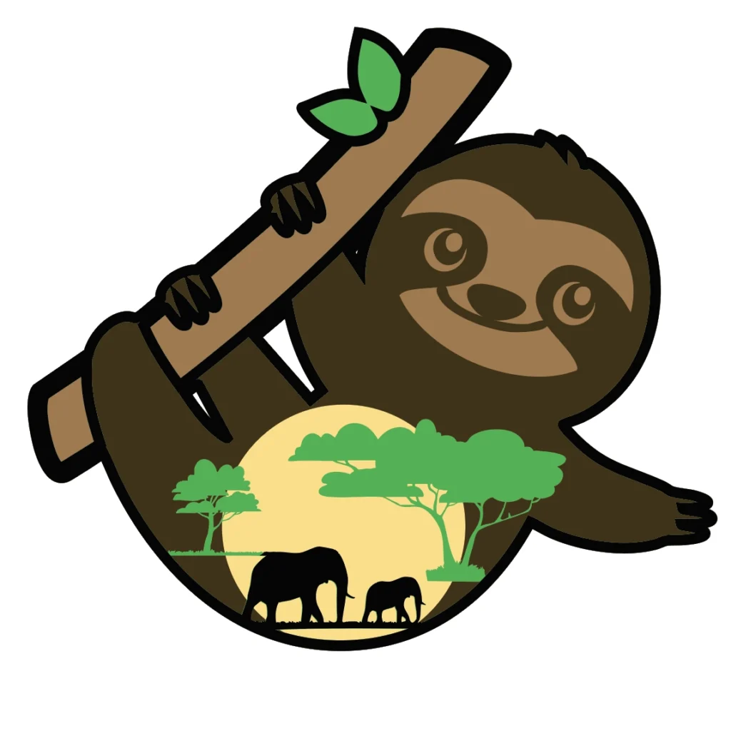5 layer sloth wall art